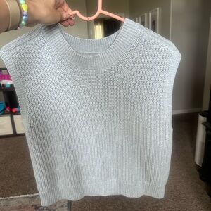 Abercrombie & Fitch Light Gray crew shell sweater
